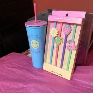 Stoney Clover Lane x Target - 23oz Stainless Steel Tumbler & 4pk Straw/Charm Set